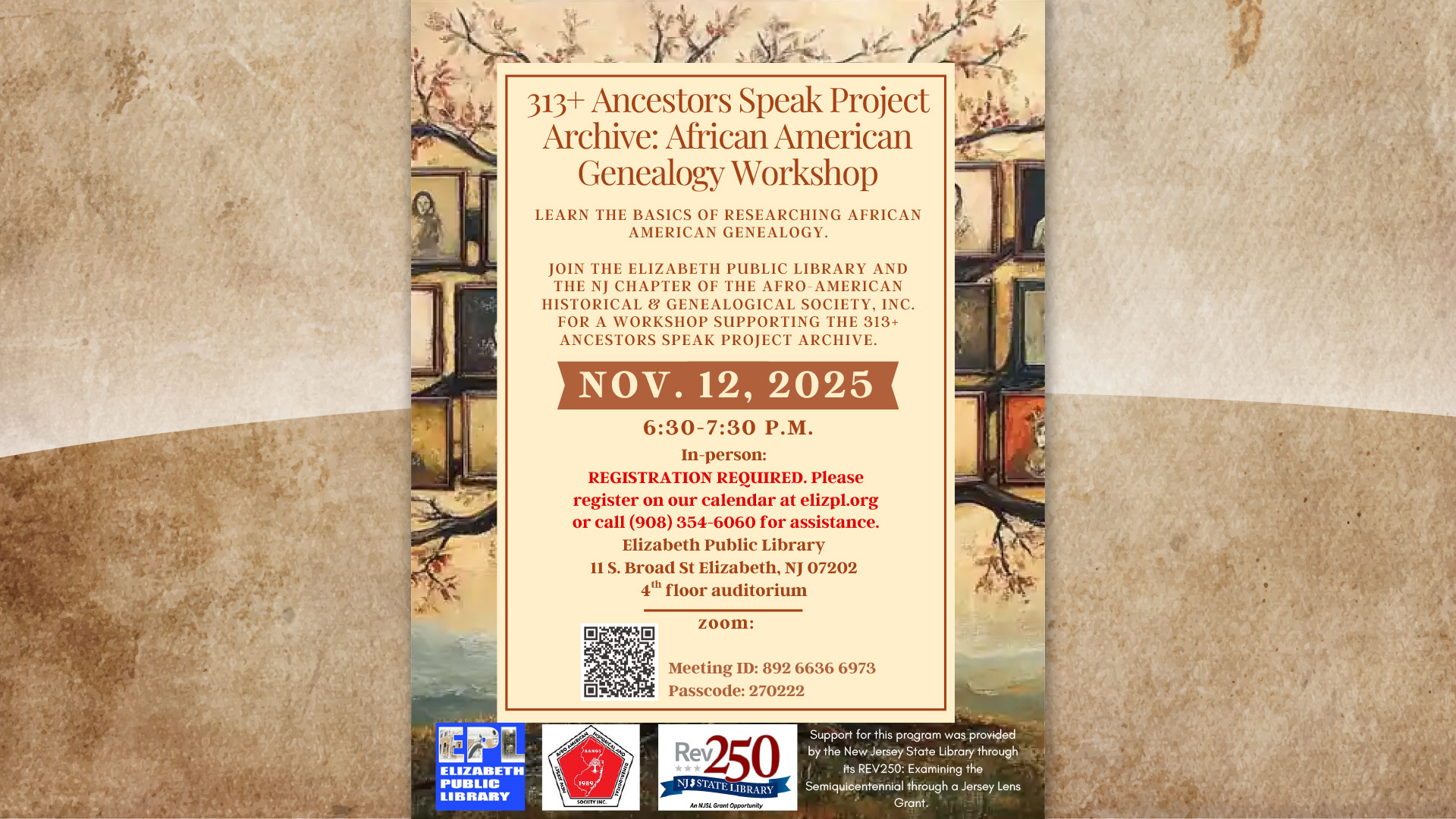 Genealogy workshop with African American family history resources
