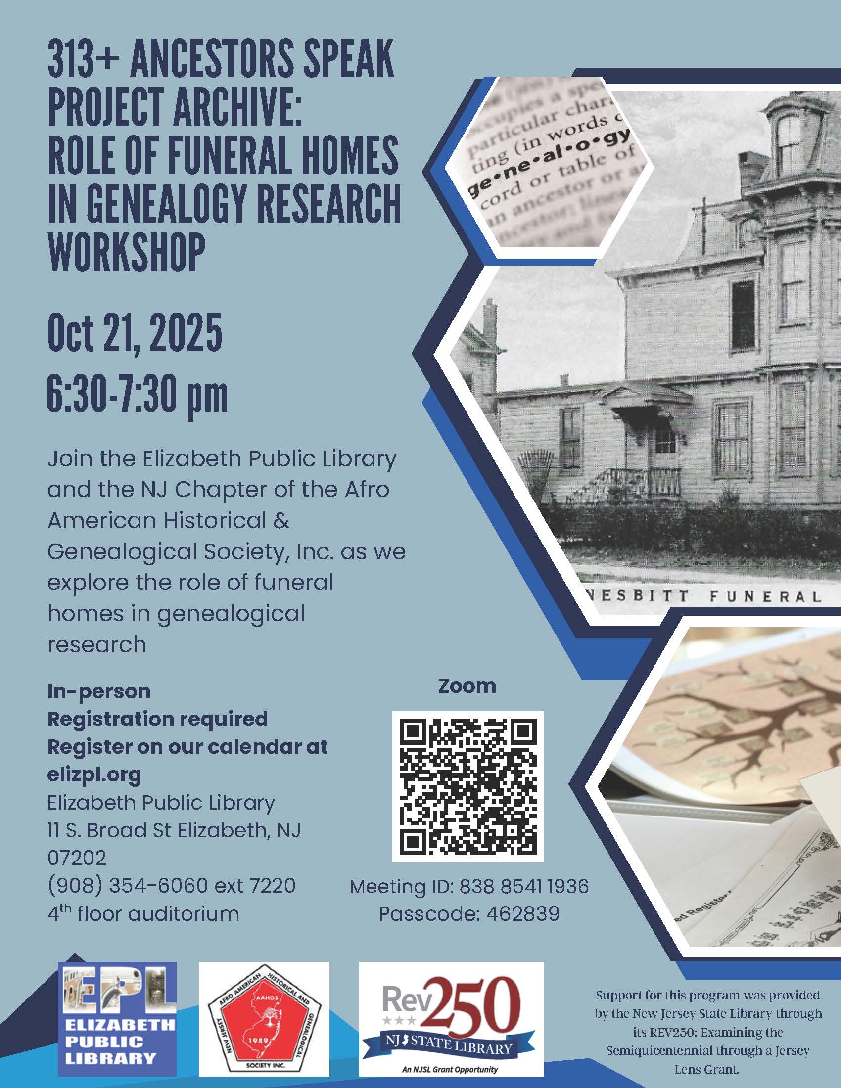 Role of funeral homes genealogy Oct 2025 Workshop Role of Funeral Homes in Genealogy Research” workshop, Oct 21, 2025