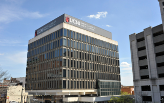 Exterior view of the UCNJ Union College Sidney F. Lessner Building at 12 West Jersey Street in Elizabeth, New Jersey.