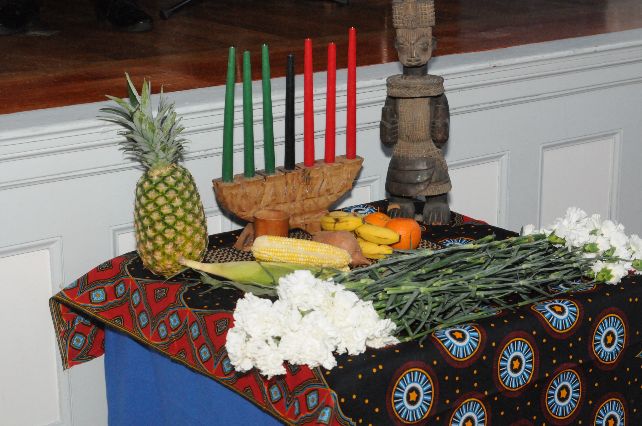 Ancestral symbolic table display at the 313+ Ancestors Speak Project Gala in 2022.