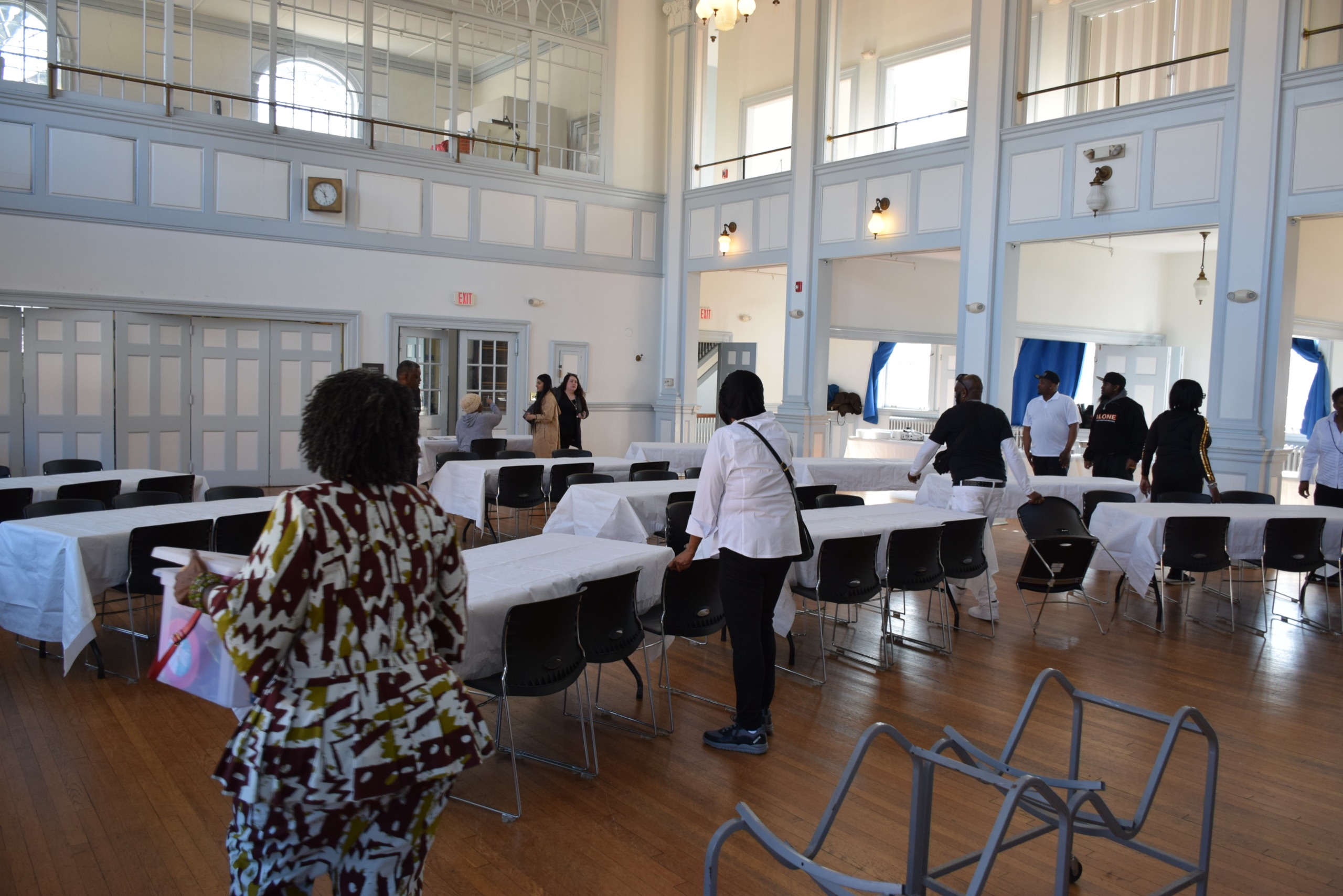 Historic hall prepared for the Project Recover Appreciation Luncheon 2024 at Snyder Academy.