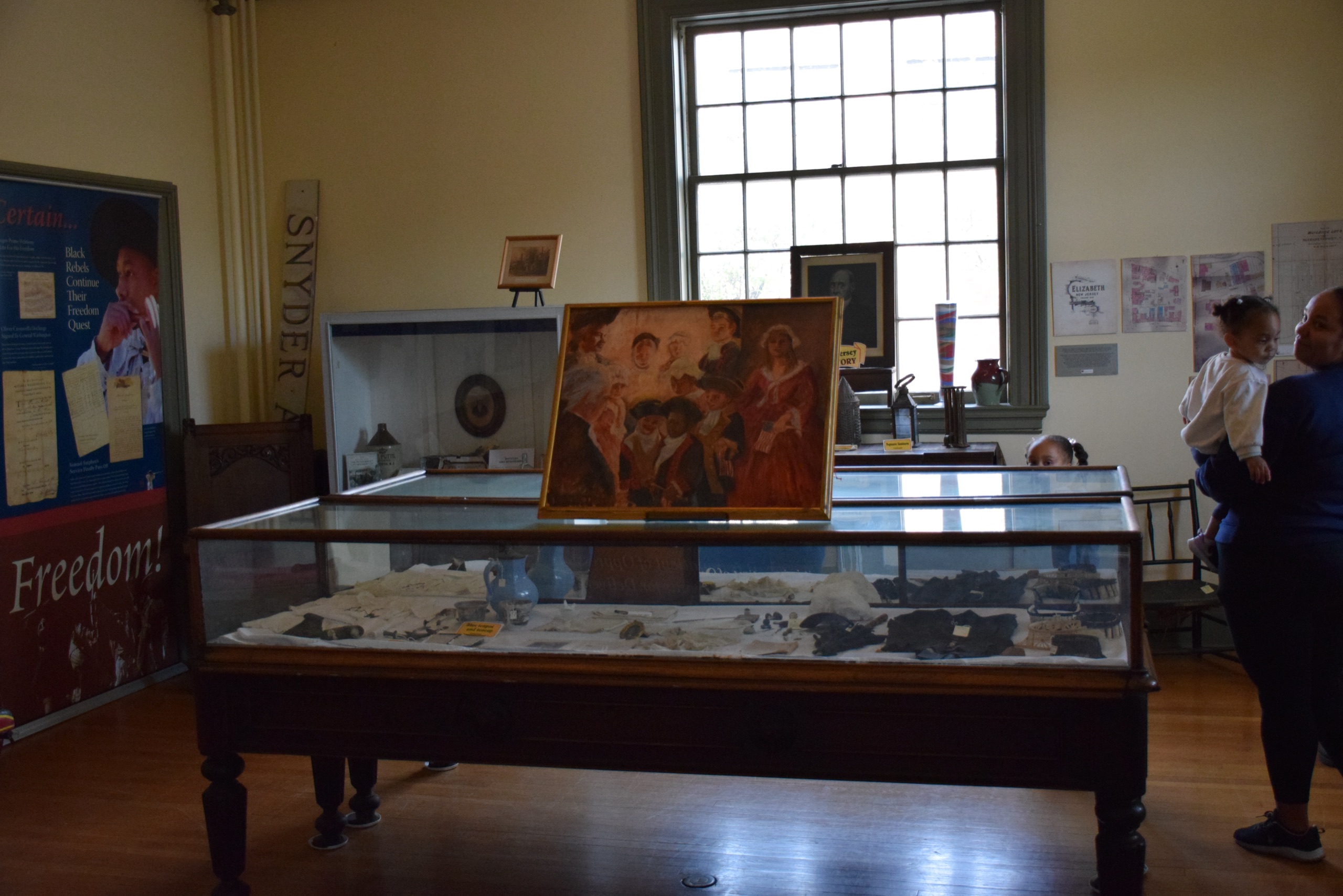 Historic exhibit inside Snyder Academy in Elizabeth, New Jersey
